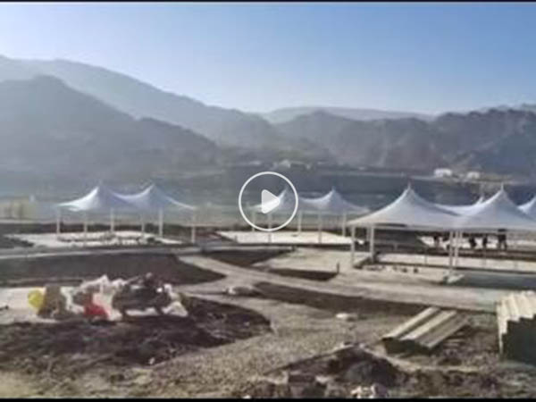青海西宁尖扎县露营基地膜结构遮阳棚建筑面积1500㎡