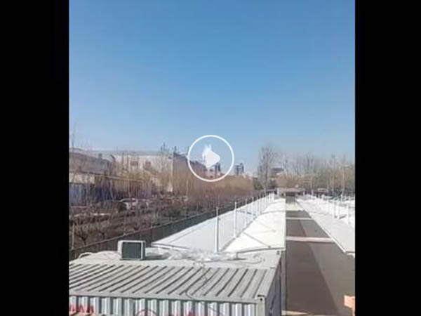 工程案例河北石家庄中电十三所一期二期膜结构车棚总面积5000㎡